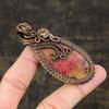 Rhodochrosite Handmade Copper Wire Wrap Jewelry Pendant 2.95 I9j15