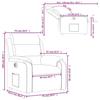VidaXL Fauteuil Inclinable Électrique, Chaise de Relaxation avec Dossier, Siège avec Accoudoirs, Fauteuil TV de Salle de 3204964