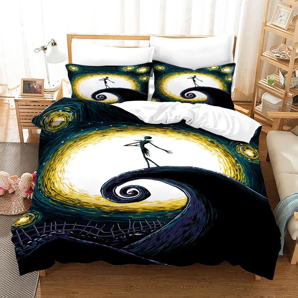 Jack Sally Bedding Sets Exquisite Bed Supplies Set Nightmare Christmas Duvet Cover Bed Comforter Set Bedding Set Birthday Gift