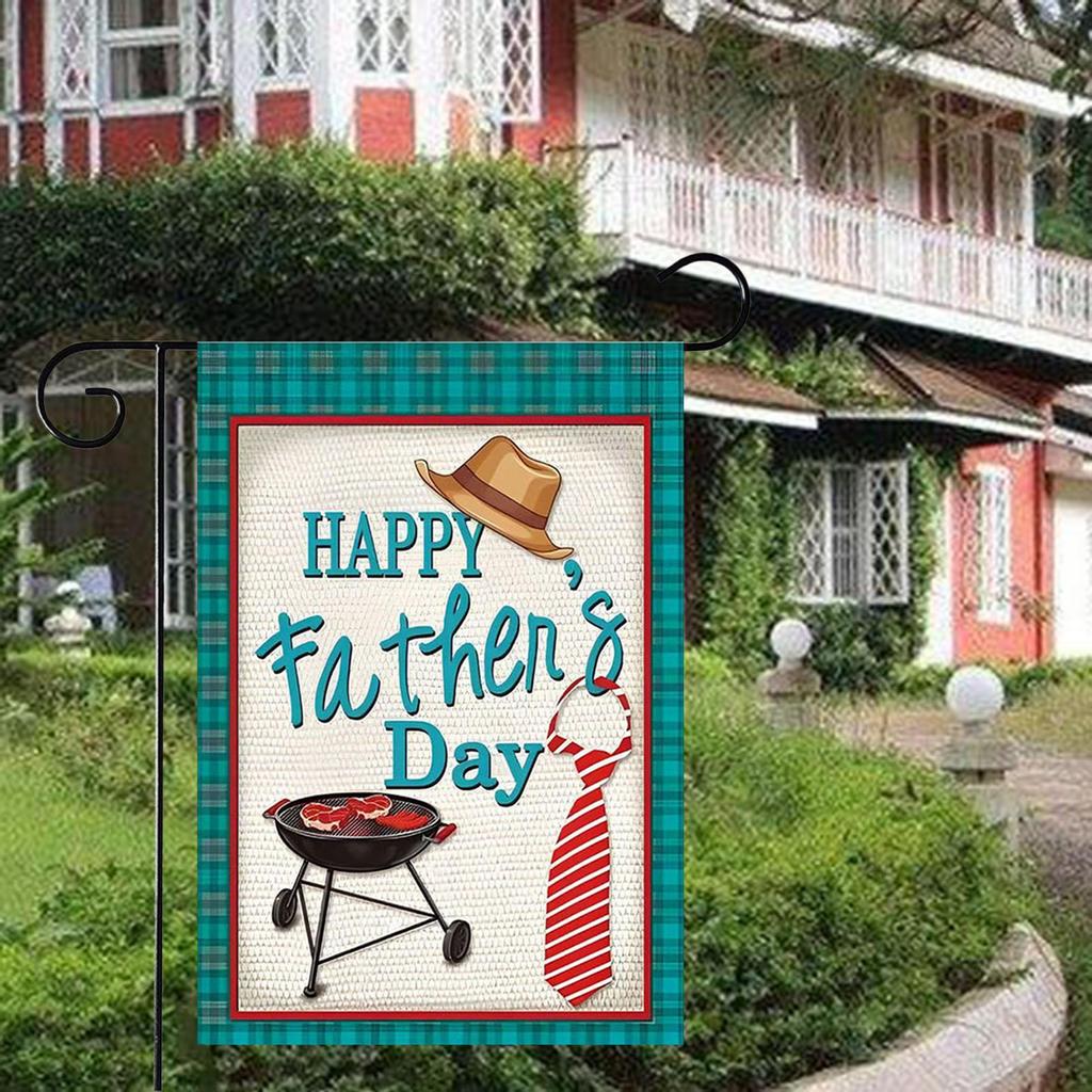 Двусторонний баннер с Днем отца, садовый флаг, дома, настенный приветственный двор, подарок для папы для любовника