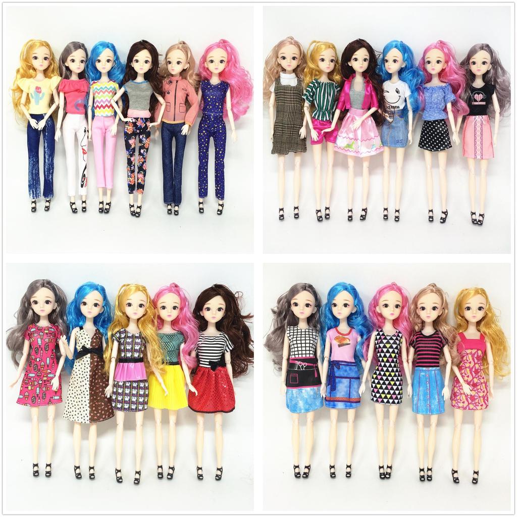 Набор модных кукол: 6 аксессуаров, 2 наряда, юбка, брюки, шорты