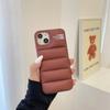 Пуховик Чехол для телефона IPhone 16 15 14 13 12 11 X Серии Защита от отпечатков пальцев Задняя крышка из искусственной кожи Модный