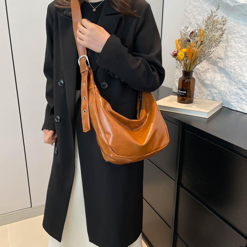 Dumpling Bag Contemporary For Women Roomy Commuter Crossbody Bag With Unique Dumpling Shape Design And