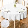 Kitinjoy Round Vinyl Tablecloth 100% Waterproof Rectangle Table Cloth Tables Wipeable Table Cover For Kitchen Dinner Party Decor