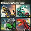Механические блоки динозавра DIY Боевой Ти-Рекс 3D Модель Набор, с механическим оружием, Набор для подарка и праздничного декора для детей и взрослых