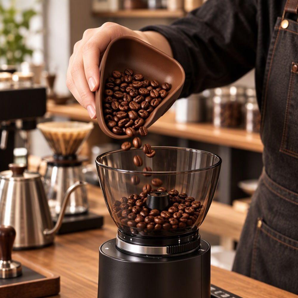 2PCS Non-slip Coffee Bean Weighing Dish Silicone Coffee Bean Measuring Cup Cafe