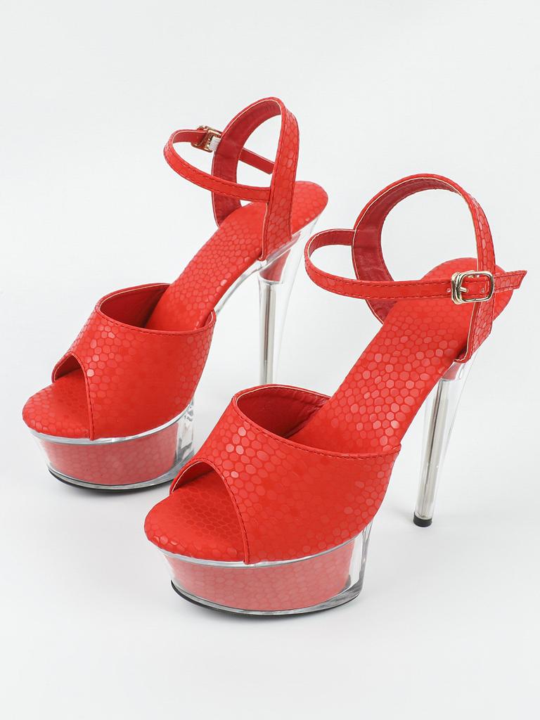 Женские босоножки на платформе, очень высокие каблуки 15 см, тонкий каблук, водонепроницаемые сандалии для стола, свадебные туфли со стразами LFD-190-A15