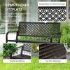 Metal Garden Bench, 2-Seater, Floral Pattern, Weather-Resistant, 127 x 63 x 83cm, Black