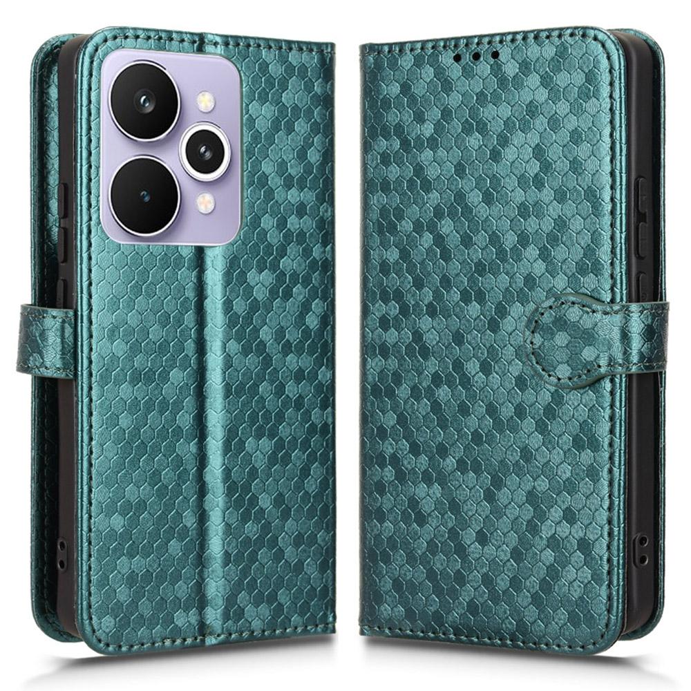 For Realme 15 Pro 5G/15 5G Wallet Case Dot Pattern Imprint PU Leather Phone Cover with Wrist Strap