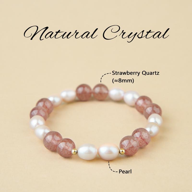 Korean Vintage Charm Bracelet for Women Crystal Natural Stone Pearl Beaded Bangles Gold Jewelry Valentine's Day Gift