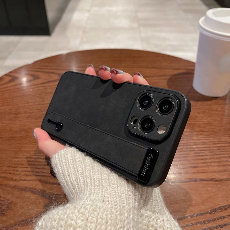Матовый замшевый кожаный чехол из ТПУ для Iphone 15 Pro Max 14 13 12 11, противоударный браслет, чехол для телефона, однотонный цветной чехол