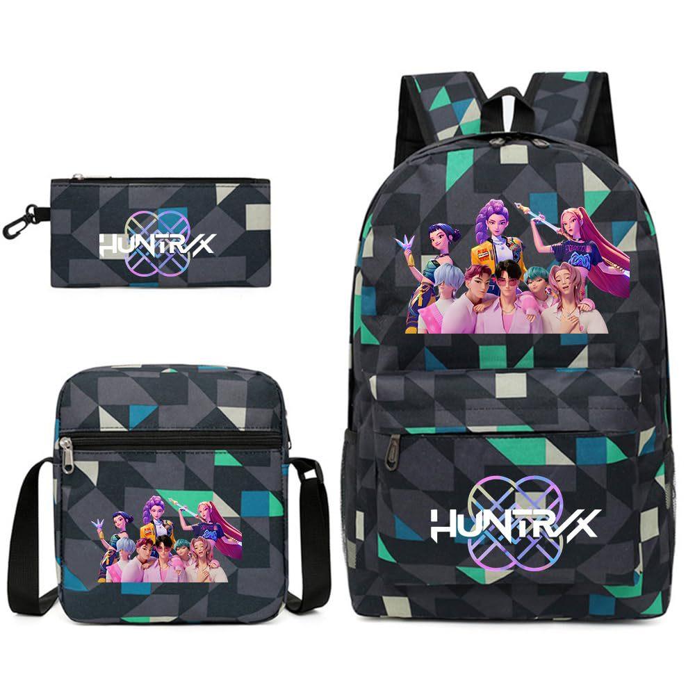 Animation Cartoon Children'S Backpack Leisure Pencil Bag Shoulder Bag Three-Piece Set, Primary And Secondary School School Bag