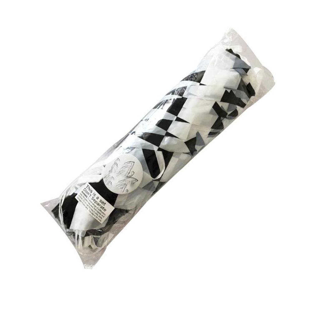 Флажки гирлянды Флаг вымпел 30см Х 40см Черный Белый