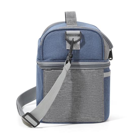 Insulated Lunch Bag Double Deck Lunch Tote Large Leakproof Expandable Lunch Box Reusable Tote Cooler Bag with Pocket for Work Picnic Outdoor