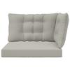 Outdoor Sofa Cushion Set 3 pcs Grey Polyester