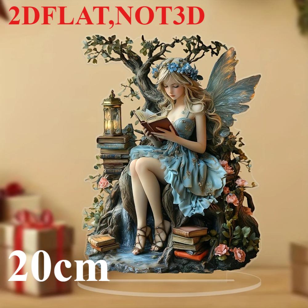 Fairy Tale Angel Elf, 2D Flat Acrylic, Tabletop Decoration, Suitable for Living Room, Office, Gifts, Christmas, Halloween