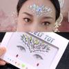 Waterproof 3D Rhinestones Sticker Fake Tattoo Glue Free Crystal Facials Sticker Beauty Colorful Temporary Tattoo Sticker Women