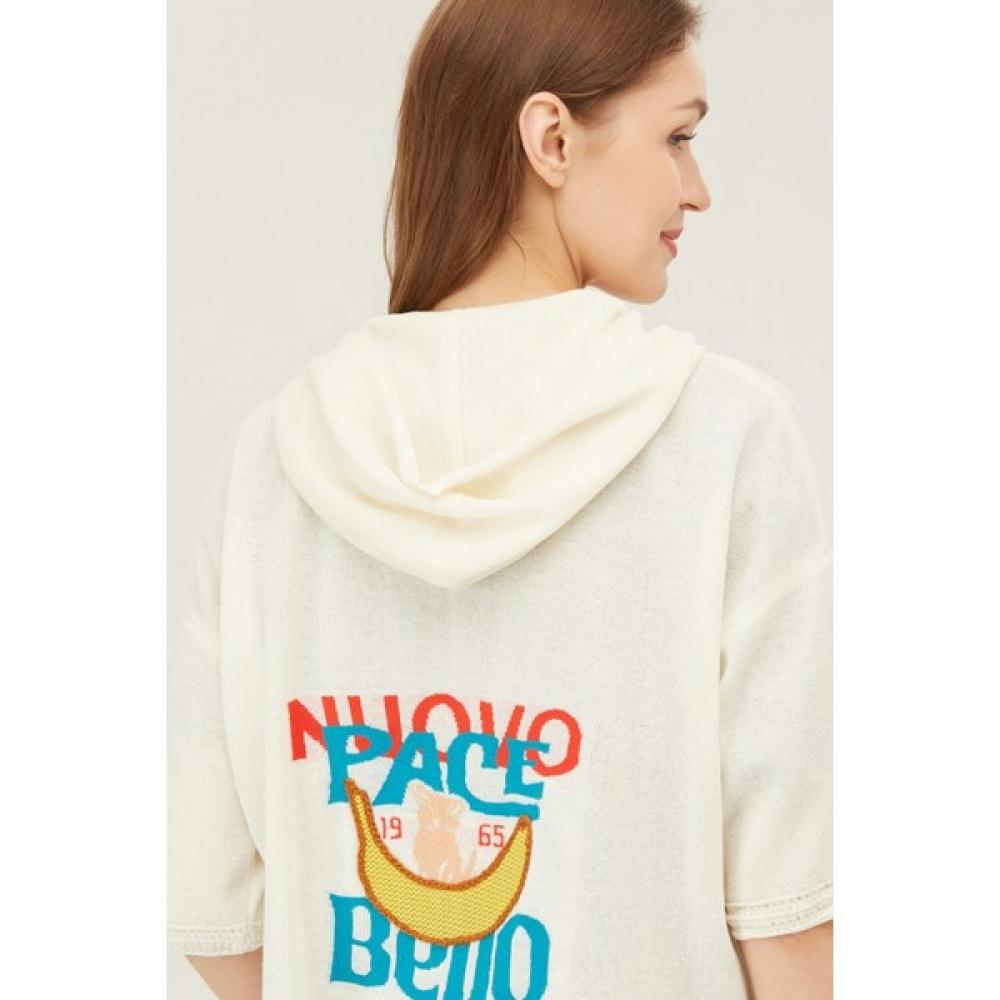 Benetton Benetton Squash Single Hooded Zip Up Knit Bakca6531