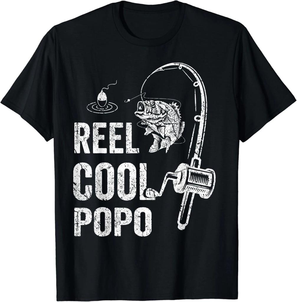 Mens Funny Reel Cool Popo T-Shirt Fishing Father's Day Gift Unisex T-Shirt