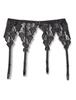 Garter Stocking Rose Pattern Made In 535028 La Pomme Black [La Pomme] Women's Belt, Stopper, Lace, Cosplay, Japan, Brand,