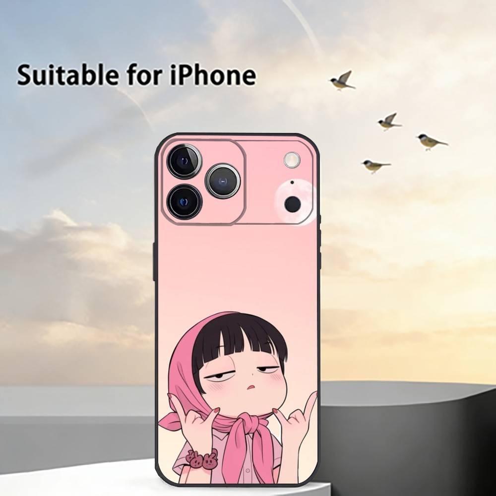 Cute Angry L-Little Girl Phone Case For iPhone 17, 16,15,14,13,12,11 Plus,Pro Max, Others Soft Black Cover