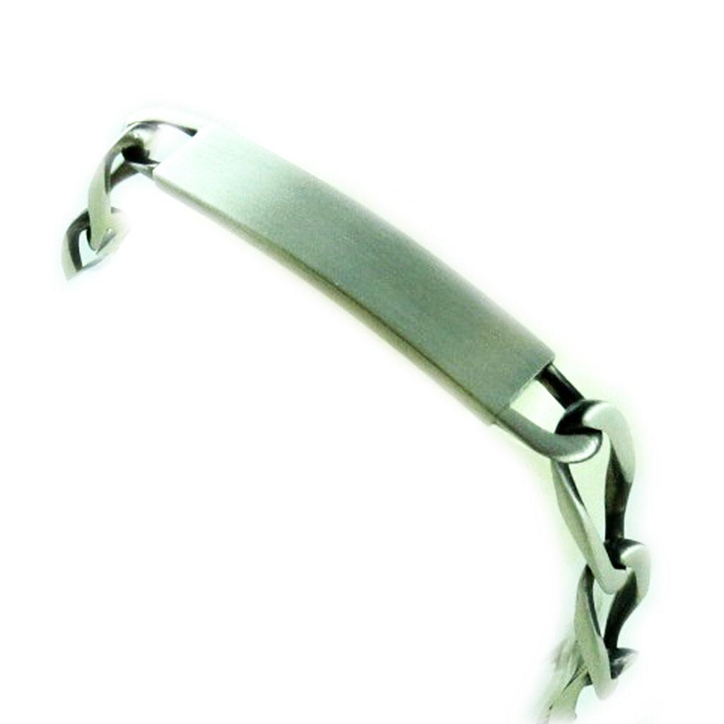 Altesse [L1733] - Aged Silver 'Identity' Bracelet 20 Cm 7 Mm