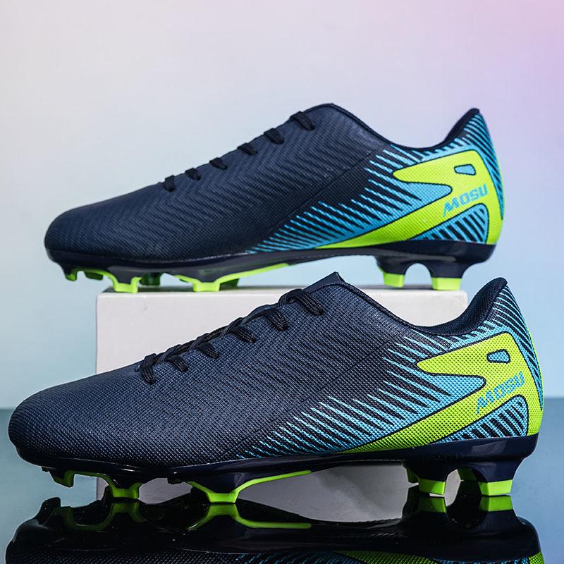 Men Football Boots Long Spikes High Ankle Soccer Shoes FG Outdoor Grass Cleats Soccer Boots Training Sport Football Shoes