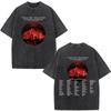 Imagine Dragons Loom World Tour Vintage Washed T Shirt Rock Band Tshirt Unisex Women Aesthetic Trendy Cotton Short Sleeve T Shirt