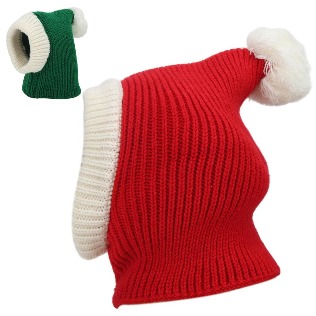 Dog Winter Hat Red Pet Christmas Winter Warm Knitted Hat for Small and Medium Dogs Puppy Cats