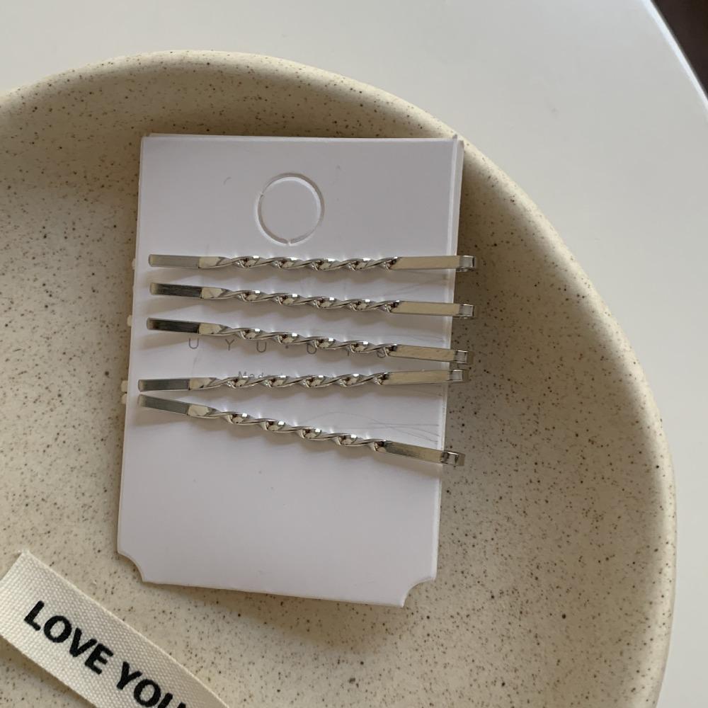 5 шт. Металлические заколки для волос ярко-золотого цвета 5,5 см, волнистые заколки для волос, металлические заколки для волос, прямые заколки, волнистые боковые челки, заколки для волос на лбу, женские головные уборы