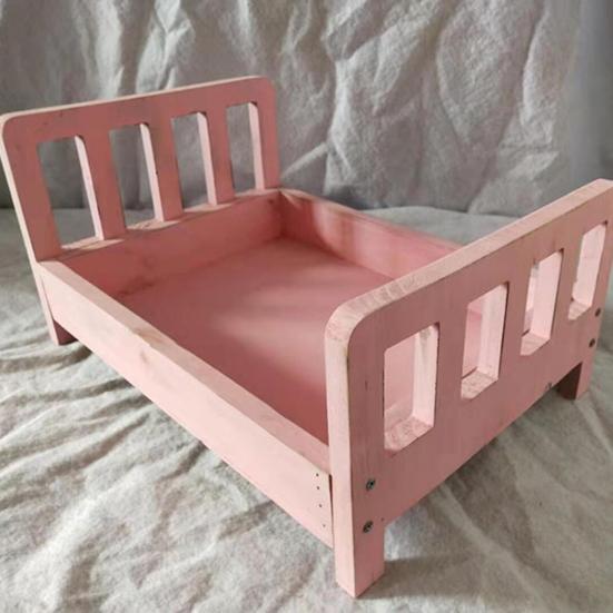 Детская кроватка для фотосъемки, съемный ретро-дизайн, деревянная гладкая поверхность, реквизит для кроватки для новорожденных для фото