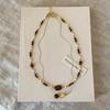 Retro Light Luxury Tiger'S Eye Stone Beaded Stackable Necklace Women'S Unique Design Elegant Versatile Neck Chain Collarbone Chain
