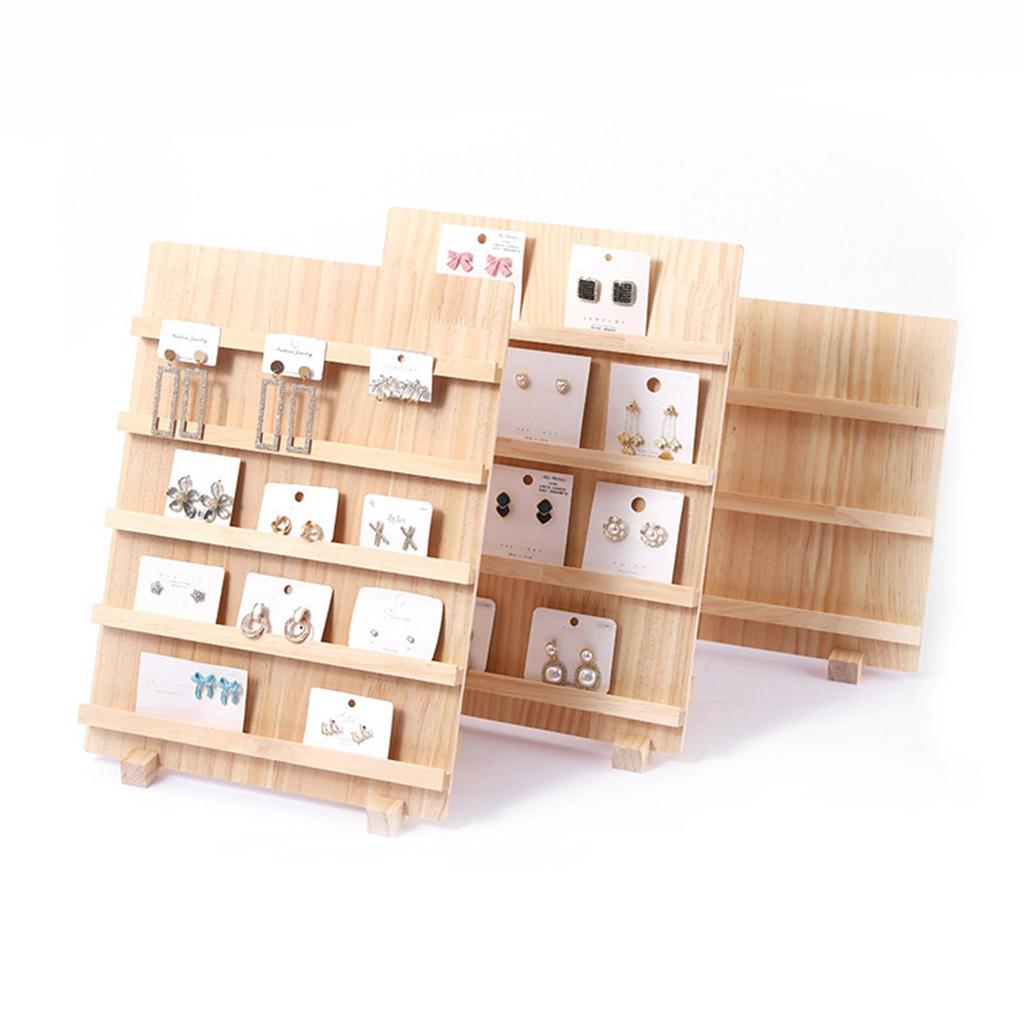 Стильная деревянная подставка для серег, держатель для ювелирных изделий, деревянный органайзер для ювелирных изделий для дома, офиса и розничного магазина