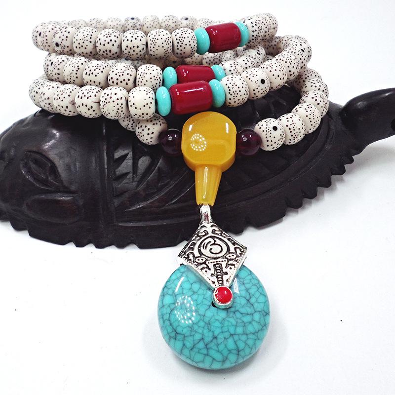 Imitation Star Moon Bodhi Multi-layer Bracelet Men's and Women's Buddha Beads Rosary Beads Multi-circle Bracelet Ethnic Style Pendant Yiwu Small