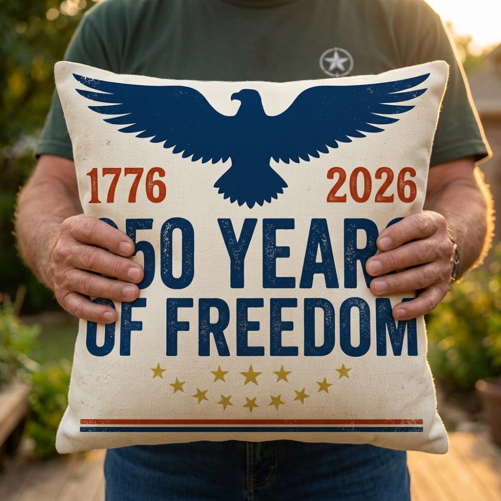 250 Years Of Freedom Eagle Throw Pillow Patriotic American Themed Cushion Home Sofa Living Room Decorative Pillow Sofa Cushion