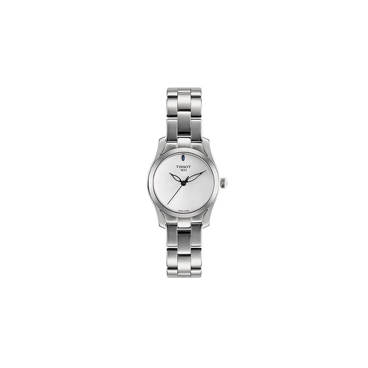 Tissot Кварцевый механизм 30м Водонепроницаемость Женские часы Белый циферблат Корпус из нержавеющей стали T112.210.11.031.00