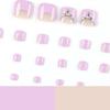 24 шт./компл., наклейки для быстрых ногтей с фиолетовым блеском, накладные ниалы, носимые водонепроницаемый маникюр, готовые ногти
