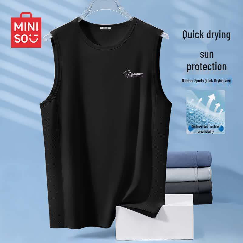 MINISO Мужская сетчатая фитнес-майка с защитой от УФ и быстрым высыханием