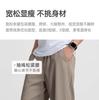 Langdeng Men's Anti Wrinkle Easy to beat Silk Slippery Drop Elastic Waist Loose Straight Casual Pants