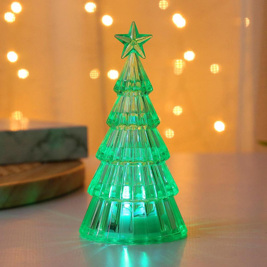 Mini Glowing Christmas Tree Tabletop Ornament & Night Light