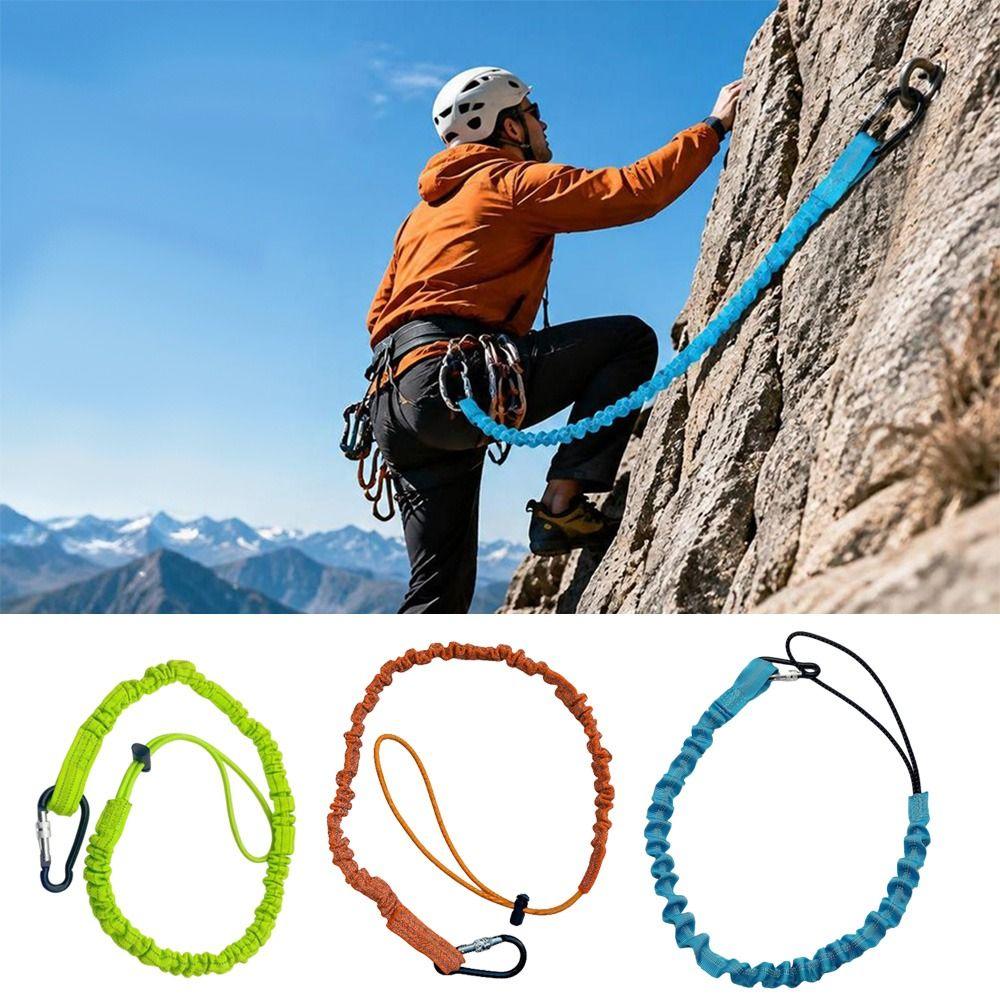 With Carabiner Hook Safety Bungee Tether Lanyard 5 Colors Aerial Work Tool Climbing Accessories