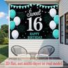 16th Birthday Birthday Backdrop - Photo Booth Props
