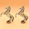 1Pc Mini Vintage Brass Ornaments Figurines Running Horse Statue Car Key Chain Pendant Office Desktop Decorations Craft Gift