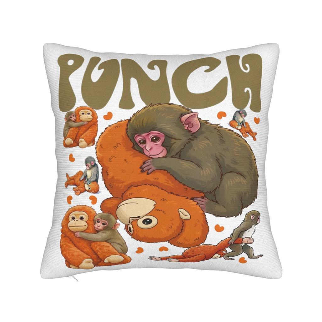 Team Punch Baby Monkey Punch Pillowcase Printing Polyester Cushion Cover Gift Pillow Case Cover Bed Square 45X45Cm