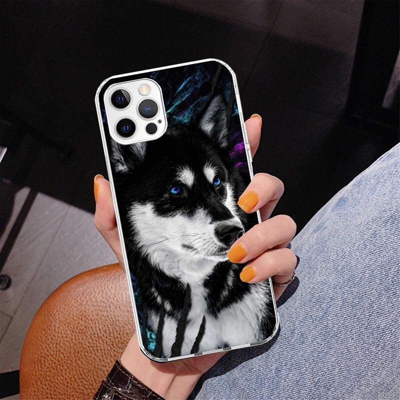 Siberian Husky Dog Phone Case For iPhone 17 Air 16 Pro Max 16E 15 + 14 Plus 11 12 13 Mini 7 8 SE Gift Print Cover Fundas 17 Air