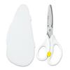 Food Cutter Scissors Baby Food Fit Cut Curve Single Bite Cut White SC-145AW 35-716