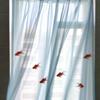 Light Blue Solid Sheer Voile Window Curtain Transparent Light Filtering Drape Soft Breathable For Bedroom Living Room Home Decor