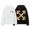 9097 Off-White 2025 Autumn/Winter New OW Maple Leaf Letter Arrow Pattern Men's and Women's Hoodie