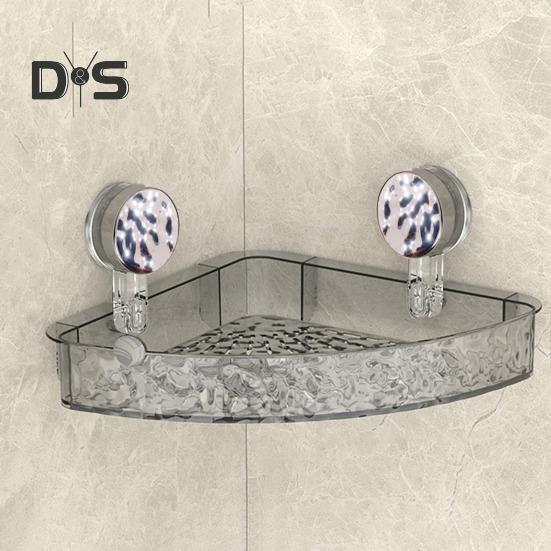 1/2 шт., прозрачная настенная полка без сверления, присоска, большая вместимость, простая установка, универсальный органайзер для ванной комнаты и душа