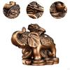 Animal Sculpture In The Shape of A Frog On An Elephant, Table Centerpiece for Indoor Use